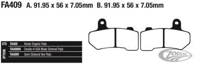 734774 - EBC-V brake pads VRSC06-17 FLH/T08-up