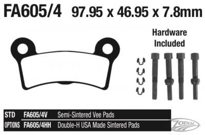 734790 - EBC-V Trike 09-13 rear brake pads