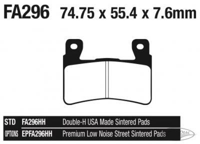 734840 - EBC-EPFA XR08-13 F*ST15-UP FR brake pads