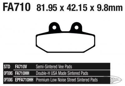 734841 - EBC-HH ST18-up brake pads rear