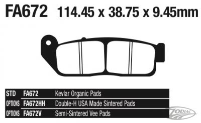 734847 - EBC-FA FR brake pads Scout 15-16