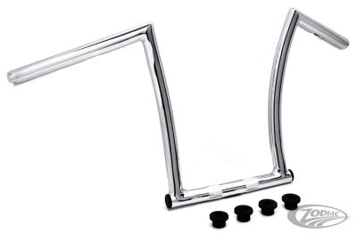 734936 - V-Twin 17" ChiZeled Bar 1" Chr Dimpled TBW