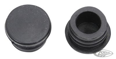734937 - V-Twin Black plastic tube plug, 1", pair