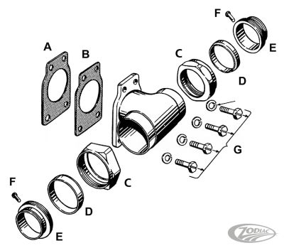 735083 - V-Twin Linkert Intake Manifold Kit BT55-65