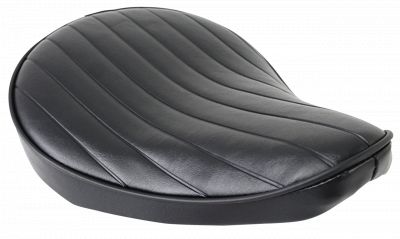 735150 - V-Twin Tuck & Roll Solo Seat Small Black Vinyl