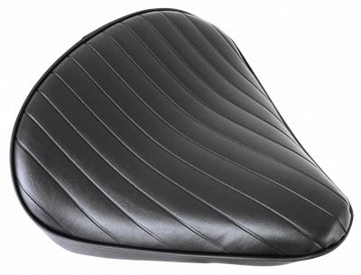 735151 - V-Twin Tuck & Roll Solo Seat Large Black Vinyl