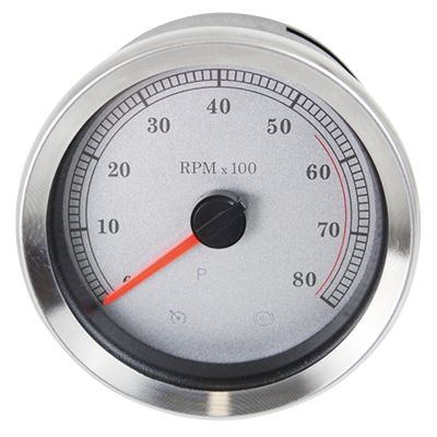 735163 - V-Twin 4" Tachometer Silver