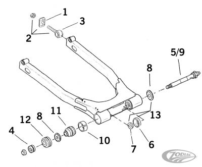 739936 - V-Twin Axle adjuster set FLH/T84-96