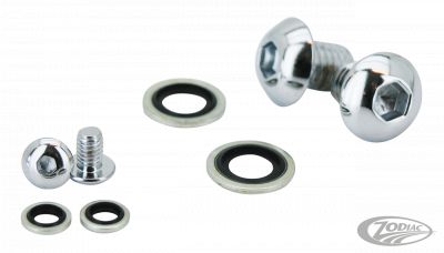 740602 - JAMES 41mm Fork Drain Screw Kit Chrome