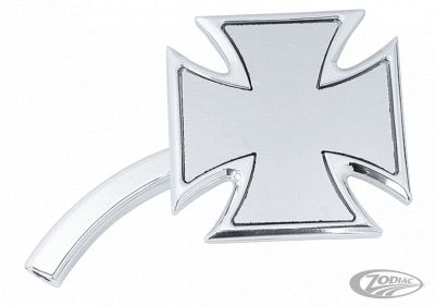 741101 - KUSTOM TECH Billet Maltese Cross mirror right polish