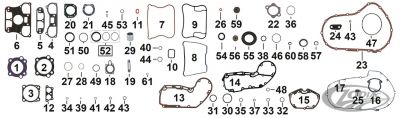 741238 - JAMES 5pck Primary gasket XL04-up #34955-04
