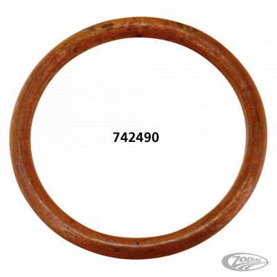 742490 - JAMES 10pck Copper Crush Ring Exhaust all H.D