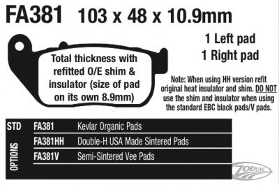 743006 - EBC Brake pads XL04-13 front