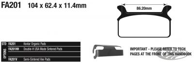 743016 - EBC Brake pads FLHS/FLT/FLHT 86-99 rear