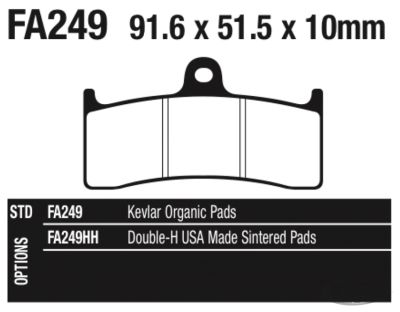 743045 - EBC FA Brake pads FR(A) TH=10mm