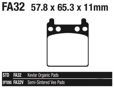 743049 - EBC Brake pads PM 162x2