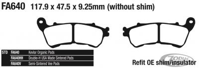 743060 - EBC organic front brake pads XL14-22