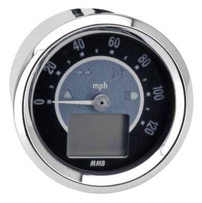 744903 - MMB ELT48 Target Speedo 120mph chr/blue