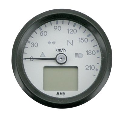 744982 - MMB ELT60 Speedo 120mph white/blk/white