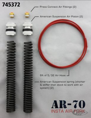 745372 - American Suspension A.S. air piston kit 49mm 17-UP fork w/OE