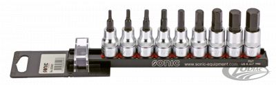 745611 - SONIC 3/8" Socketbitset hex inch sizes 9PC on