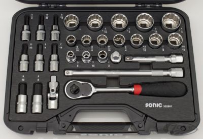 745660 - Sonic 28pc 1/2" drive socket set SAE