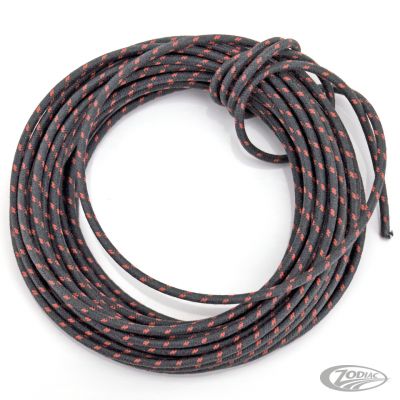 745947 - Samwel cotton wire, black with red tracer, 25Ft
