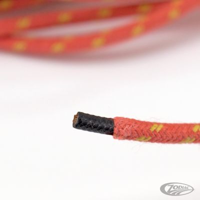 745948 - Samwel cotton wire, red with yellow tracer, 25