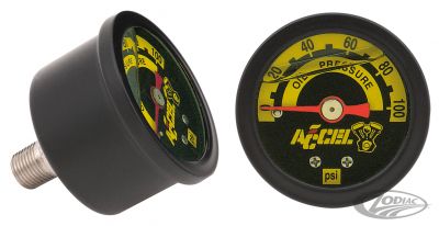 747065 - ACCEL Oil pressure gauge 100PSI Black