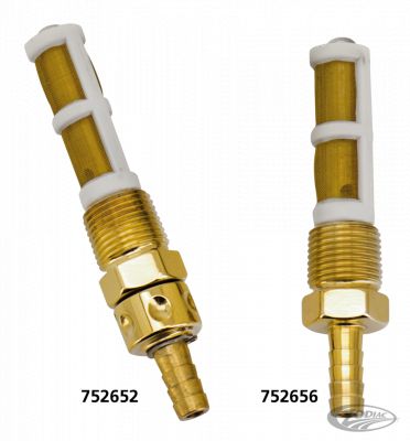 752658 - KUSTOM TECH Polished brass 22mm fuel line adapter
