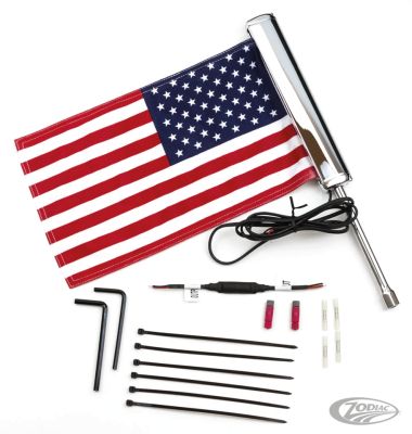754350 - CIRO 3D Lighted USA Flag Kit Chrome