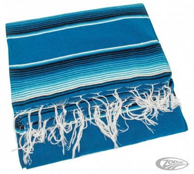 755297 - Texas Leather Mexican blanket Serape Blue tones