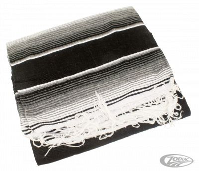 755298 - Texas Leather Mexican blanket Serape Black & White