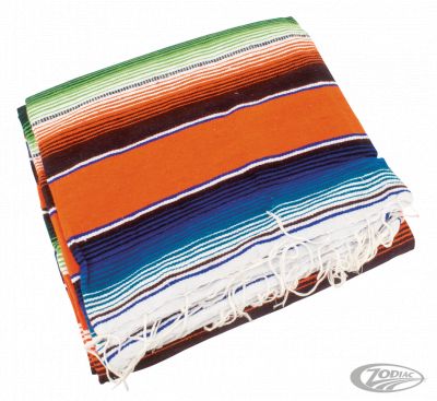 755299 - Texas Leather Mexican blanket Serape Orange