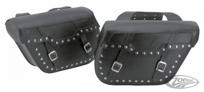 756989 - Texas Leather saddlebags 10L, studded