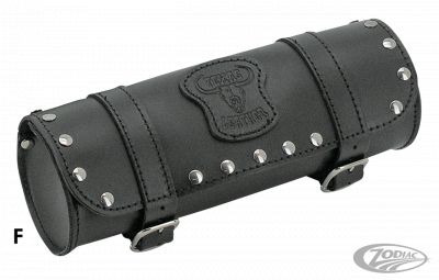 756997 - Texas Leather roll bag 3.2L, studded