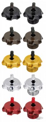 757658 - P16 - Powerplant Motorcycle Co. P16 MX GAS CAP & M8 DUMMY CAP SET Polish