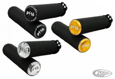 757682 - P16 - Powerplant Motorcycle Co. P16 & NESS KNURLED CABLE GRIPS Gold