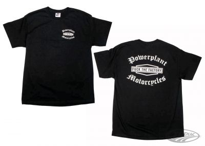 757800 - P16 - Powerplant Motorcycle Co. P16 STAPLE FTF TEE BLK S