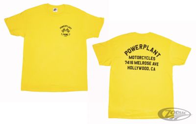 757819 - P16 - Powerplant Motorcycle Co. P16 STAPLE GARAGE TEE YELLOW XXL