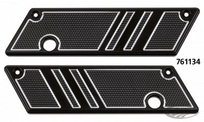 761134 - TOMMY & SON$ Latch covers black anodised FLH/T93-13