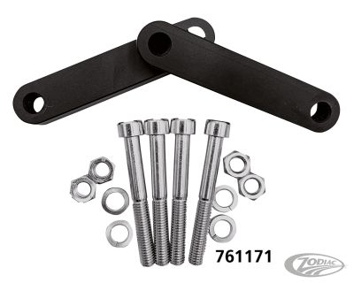 761171 - TOMMY & SON$ Blk Fender spacers FLH/T14-UP (incl bolt