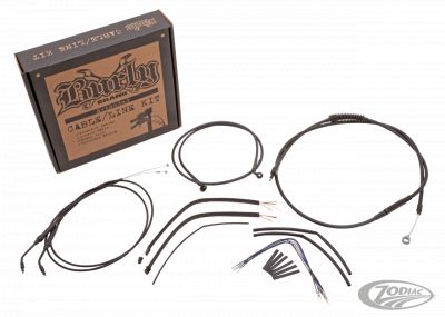763594 - Burly SS cable kit FLHT/X17-20 15" w/ABS