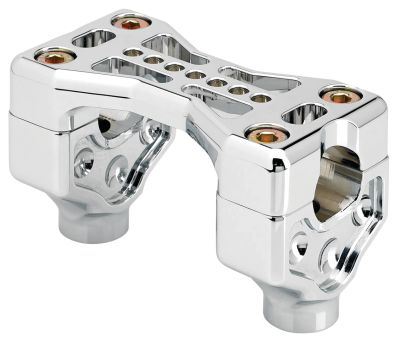 768215 - Joker Machine JM Risers 2" Bridge Clamp Chrome