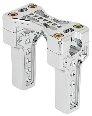 768221 - Joker Machine JM Risers 4" Bridge Clamp Chrome