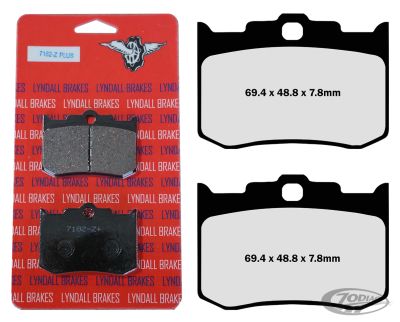 770925 - LYNDALL RACING BRAKES FR+RR Pads Xtreme PM Four Piston Caliper