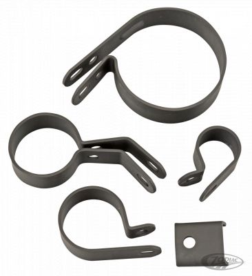 780227 - Samwel Exhaust clamps Chrome Knuckle 1941-47