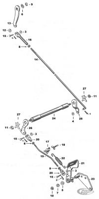 781057 - V-Twin Mechanical brake kit parkerized BT36-57