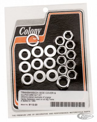 781262 - COLONY Trans side cover nut kit BT36-84 Chrome