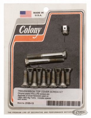 781268 - COLONY Trans top cover screw kit BT50-53 Chrome